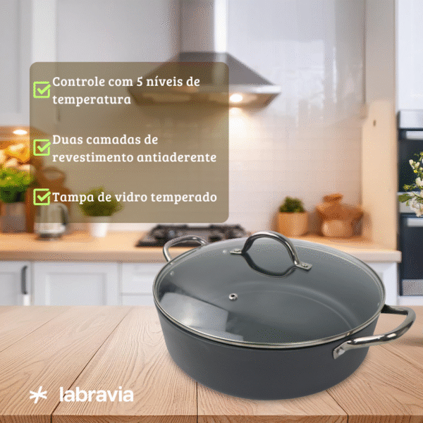 Panela Elétrica Multiuso Com Base Térmica - Image 5